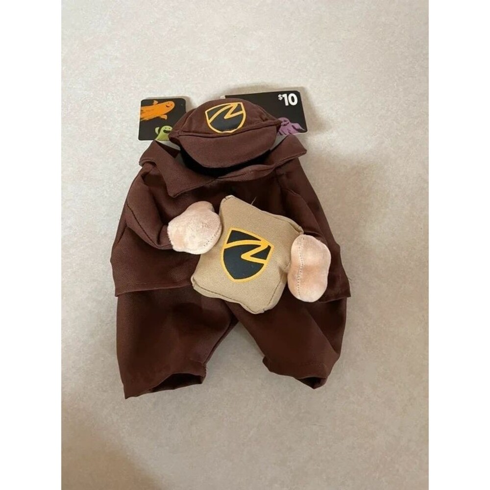 Package Delivery Man Dog Costume Halloween Delivery Driver Pet Outfit Medium NWT